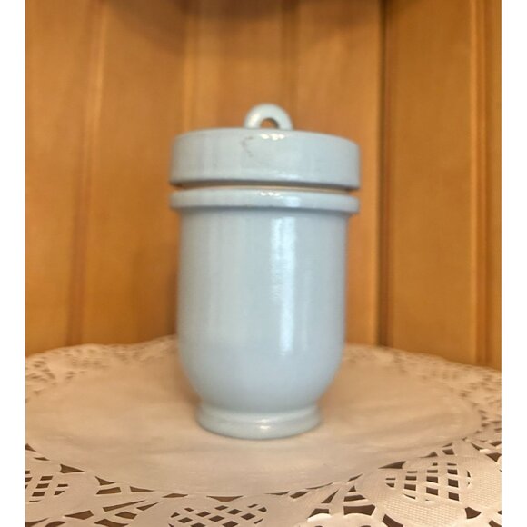 Vintage English Light Blue Ceramic Egg Coddler Insulator Made in England - Picture 2 of 5